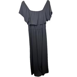 SUGARLIPS Dress Women’s Sz L Santa Ana Off The Shoulder Maxi Dress Black
